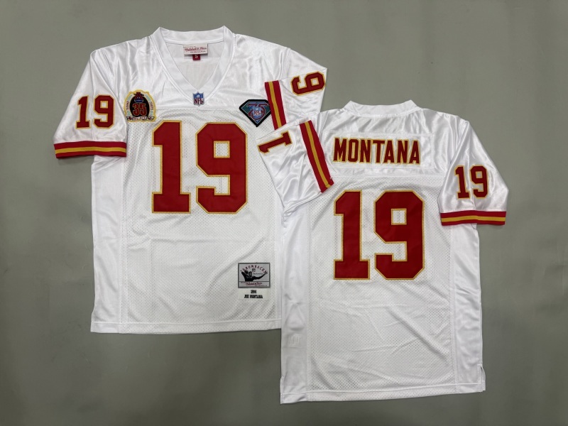 Men 2025 Kansas City Chiefs #19 Montana white Throwback Limited NFL Jersey style 001->kansas city chiefs->NFL Jersey